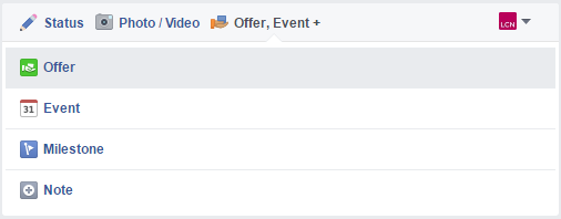 Facebook offer screenshot
