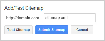Search Console add sitemap