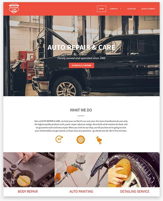 Auto Repair Instantsite Theme