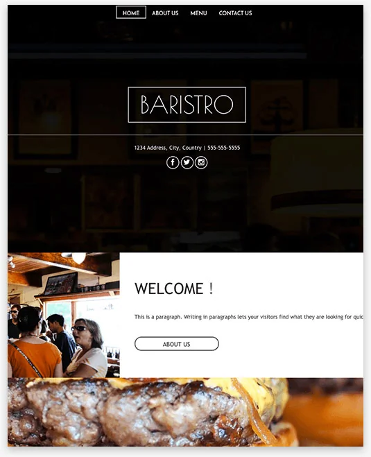 Baristo Instantsite Theme