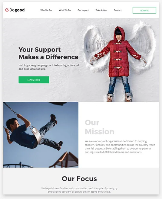 Charity Instantsite Theme