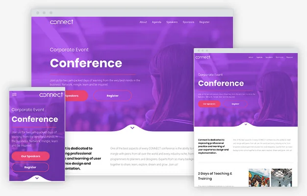 Corporate Event Instantsite Theme