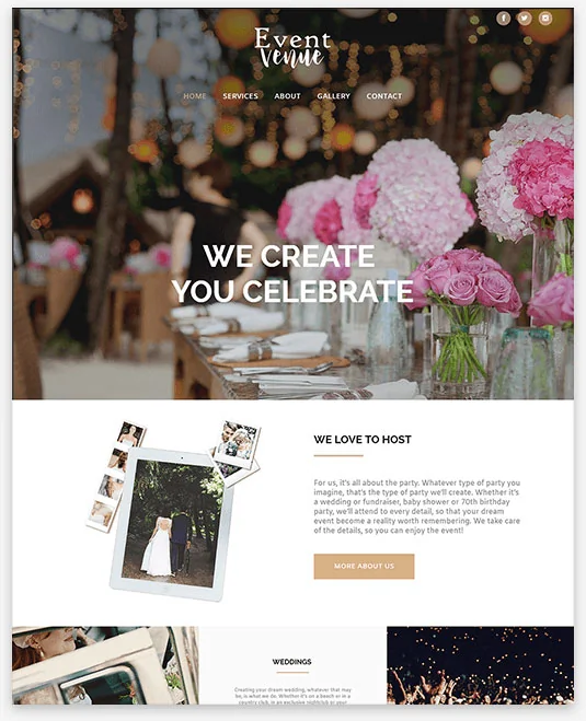 Event Instantsite Theme