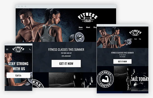 Fitness Club Instantsite Theme