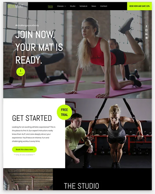 Gym Instantsite Theme