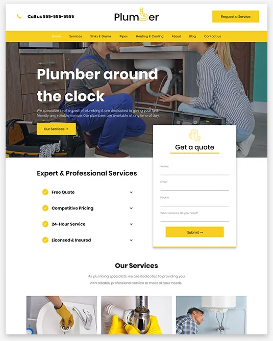 Plumber Instantsite Theme