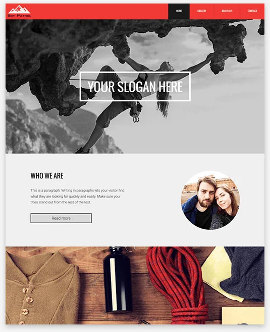 Sky Patrol Instantsite Theme