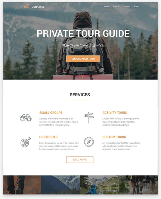 Tour Guide Instantsite Theme