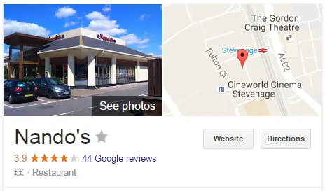 Google My Business example