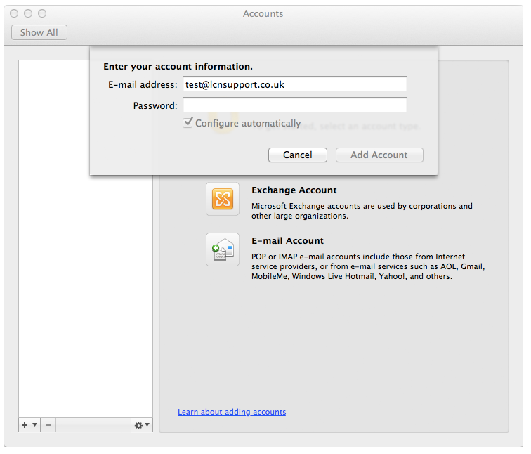 setting up pop email on outlook 2011 for mac